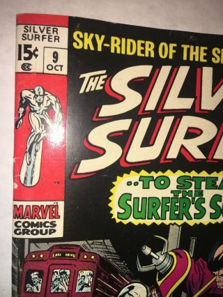 SILVER SURFER 9 FN/VF 7.  0 4th APPEARANCE MEPHISTO OW/W PG STAN LEE JOHN BUSCEMA 2