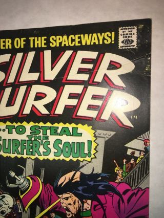 SILVER SURFER 9 FN/VF 7.  0 4th APPEARANCE MEPHISTO OW/W PG STAN LEE JOHN BUSCEMA 3