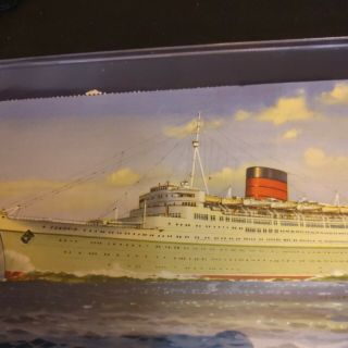 Vintage 1967 Cunard Rms Caronia Ocean Liner Cruise Ship Postcard