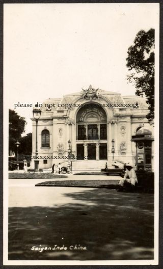 1928 Street Scene,  Large Ornate Facade Of Building In Saigon,  Vietnam