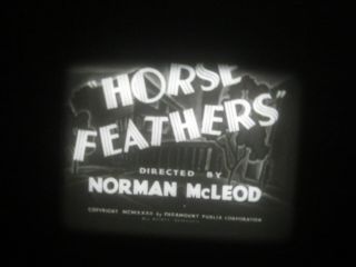 16mm Feature The Marx Brothers " Horse Feathers " Vg Print