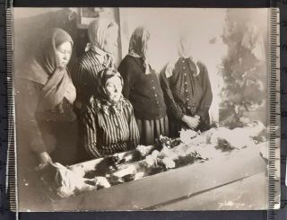 30s Funeral Dead Coffin Post Mortem Country Women Mourning Soviet Vintage Photo