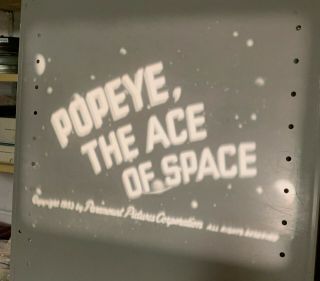Vintage 16mm Cartoon: Popeye,  The Ace Of Space (1953 B & W)