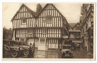 Worcestershire Evesham The Booth Hall Vintage Postcard