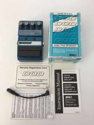 Dod Digitech Dfx94 Digital Delay Echo Sampler Rare Vintage Guitar Effect Pedal