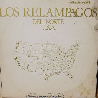 “tejano Tex - Mex  Los Relampagos Del Norte  U.  S.  A.   Rare Lp "