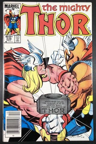 The Mighty Thor 338 Nm,  9.  6 Newsstand Edition 2nd Beta Ray Bill Key 1983 Cgc It