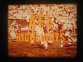 16mm - Afl Highlights - 11/24/68 - Jets/chargers - Broncos/bills - Patriots/dolphns,  More