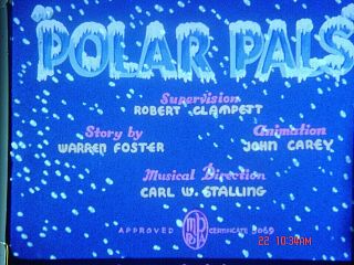16mm Cartoon: " Polar Pals " 1939 Low Fade Fuji