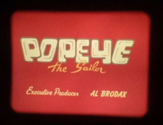 Popeye " Hamburgers Aweigh " (king Features 1961) 16mm Cartoon