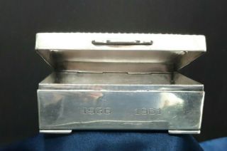 VINTAGE STERLING SILVER TRINKET CIGARETTE BOX PIANO HINGED HEAVY MEXICO 925 AAG 2