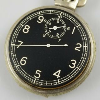 1943 WWII VINTAGE ELGIN A - 8 MILITARY POCKET WATCH BOMBER TIMER – AN B188 - RUNS 3