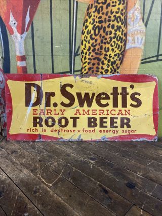 Vintage Dr Swetts Root Beer Sign Coca Cola 7up Pepsi Orange Crush Dr Pepper Coke