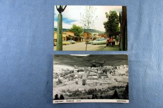 Two Vintage Virginia City Montana Postcards Real Photo And Fairweather Hotel