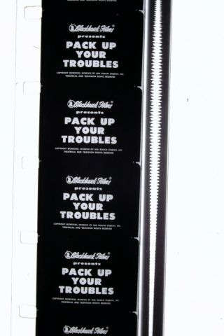 16mm Movie Film,  Blackhawk Films,  Laurel And Hardy,  Pack Up Your Troubles,  Hg72