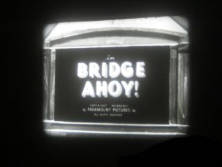 16mm Sound Vintage Popeye Cartoon " Bridge Ahoy " Vg 400 Ft Anchor End Card