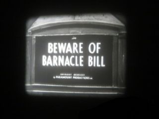 16mm Sound Vintage Popeye Cartoon Beware Of Barnacle Bill Anchor End Card 400 