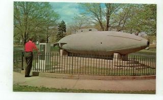 Nj Paterson Jersey Vintage Post Card - Holland Submarine In Westside Park