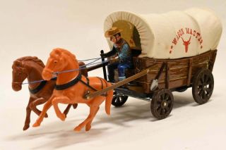 Vintage Wagon Master Battery Operated Toy Galloping Action Horses w Box 3