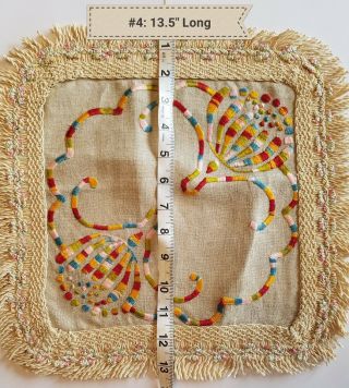 Antique Doily Colorful Arts & Crafts Stickley Mission Home Table Decor A4 3