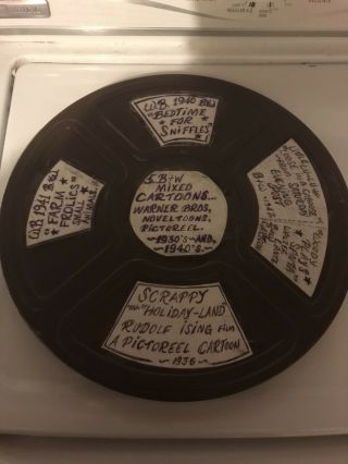 16mm Black And White Mixed Sound Cartoons On A 1600ft Reel 1930 