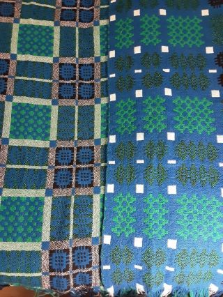 Vintage Artisan Welsh Tapestry Wool Blanket Double