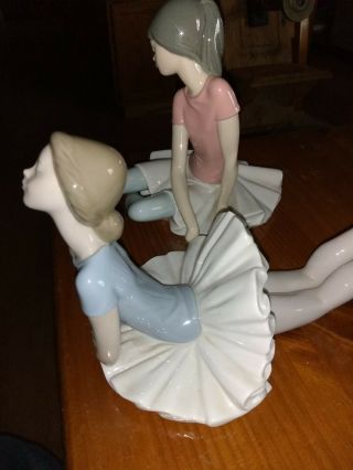 2 Vintage Retired Lladro Figurines Heather & Shelley Ballerina 