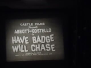 16mm Have Badge Will Chase Abbott And Costello Sound Castle Films