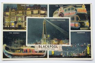 Blackpool Illuminations Vintage Postcard