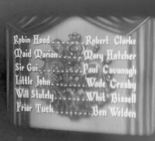 VINTAGE 16MM MOVIE: TALES OF ROBIN HOOD 1951 B/W starring ROBERT CLARKE 3