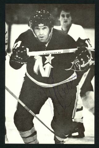 J.  P.  Parise Nhl Hockey 1963 - 79 North Stars Signed Auto Vintage Postcard D.  2015