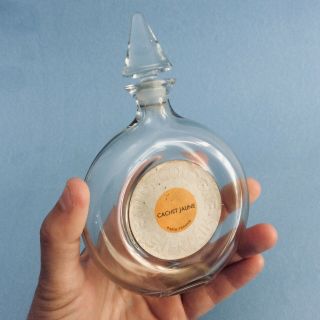 Rare Guerlain " Cachet Jaune " Eau De Cologne Bottle Paris France Vintage Perfume