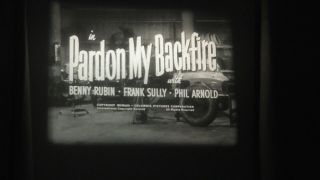 16mm The Three Stooges In " Pardon My Backfire " One Of Two 3 - D Rare Shorts (2 - D)