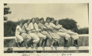 1925 Olcott Beach Ny All The Ladies Line Fence Lean In