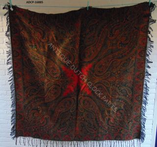 Folklore Dutch Paisley Shawl Or Bietkleed Or Table Cloth 140 By 136 Cm