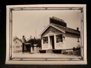 1931 Photo Shows Post Office,  Store & Shell Gas Pump,  Cutten,  Humboldt County Ca