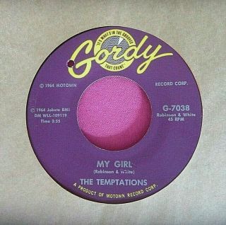 The Temptations - My Girl - 45 Rpm - Gordy 7038