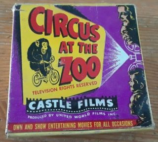 Castle Films Circus At The Zoo Vintage 16mm Film,  Home Movie