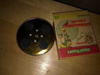 Woody Woodpecker 1950s 16mm Castle Films 463 " Woody Dinif Out " Walter Lantz,