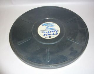 Vintage Empty Metal Movie Canister And Film Reel 12 Inch Diameter
