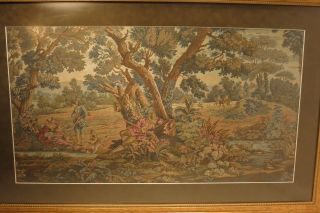 A Large French Antique Verdure Tapestry of a Woodland Hunting Scene 39 