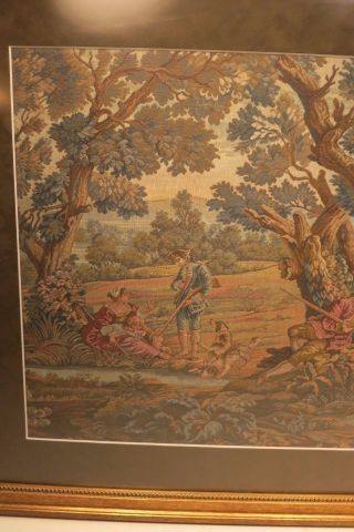 A Large French Antique Verdure Tapestry of a Woodland Hunting Scene 39 