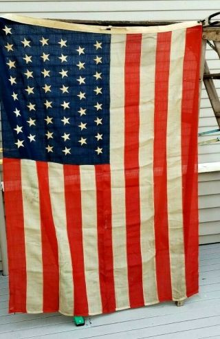 Vintage Antique 46 Star U S American Flag 1908 Oklahoma