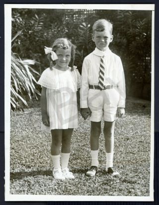 Vintage Press Photo 7.  5x5.  5 " - Children Of H.  Denny Pierce,  York,  Socialites