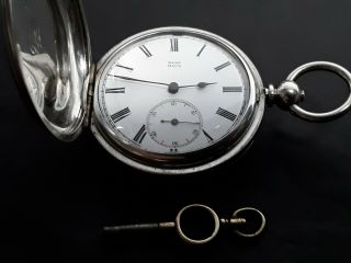 Antique Sterling Fine Silver Full Hunter Pocket Watch