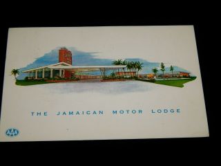 Vintage Postcard,  Jacksonville,  Florida,  Fl,  The Jamaican Motor Lodge,  To Quebec