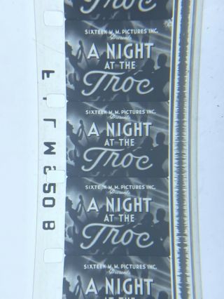 16mm sound B/W Night At The Troc Peggy Ryan Music short 1939 400” 2