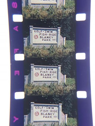 16mm Silent Kodachrome Home Movie Blarney Park Mi.  Caboose,  More,  1940’s400” 2