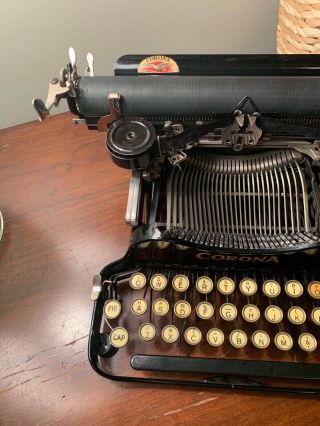 Antique Corona No.  3 Folding Typewriter in case 1917 Vintage 2