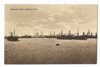 Wales Newport Alexandra Docks Vintage Postcard 30.  8